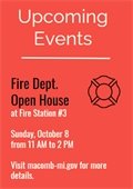 MTFD will be hosting an open house on Sunday, October 8 at fire station 3!