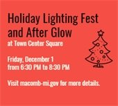MTPR Holiday Lighting Fest and After Glow will be held on December 1 at 6:30 PM. 